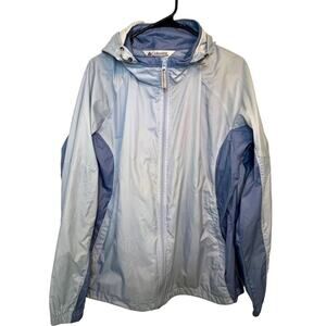 Columbia Jacket Coat Womens Size XL Packable Lightweight Hooded Nylon waterproof